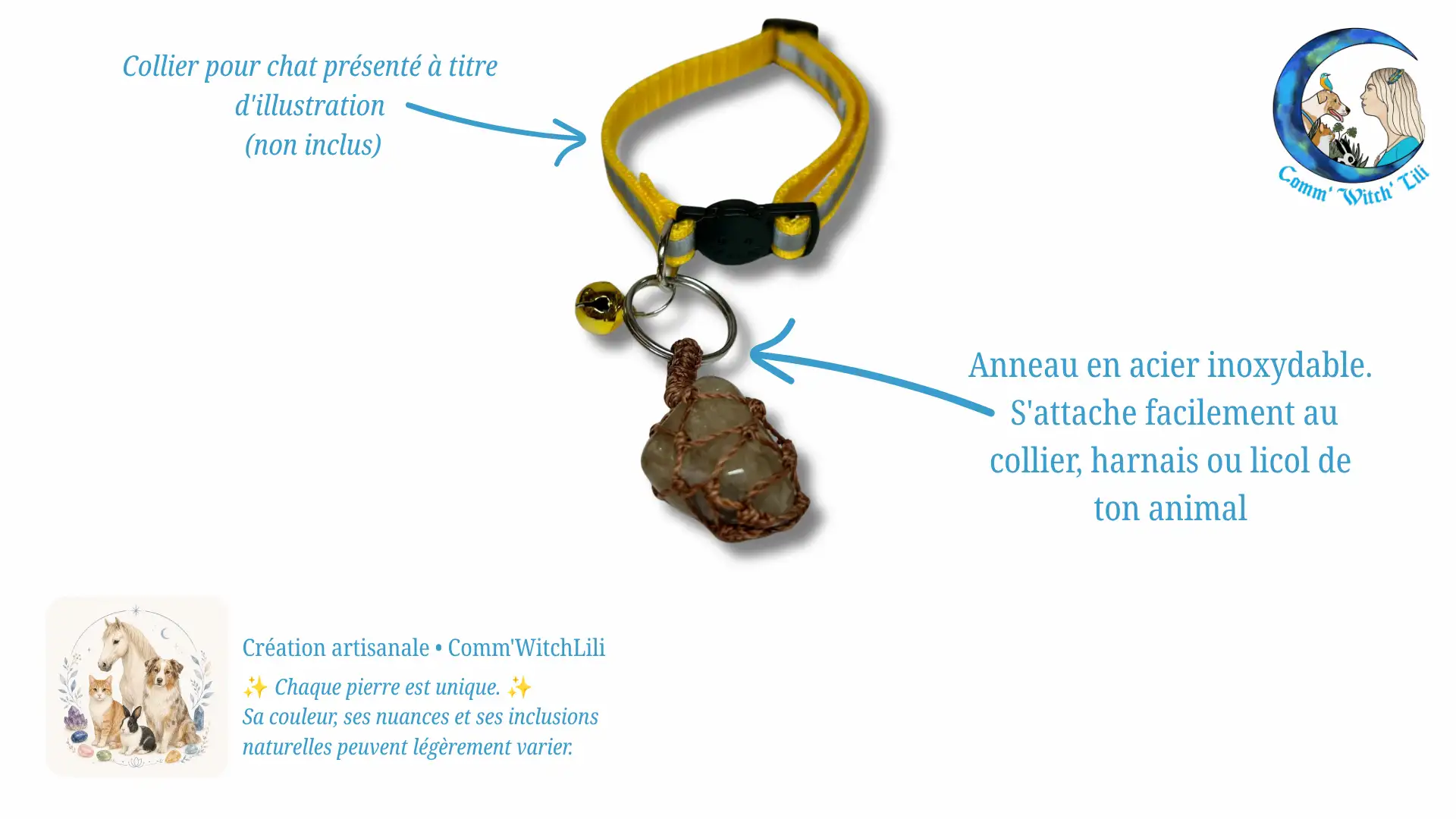 Pendentif en Citrine pour animaux