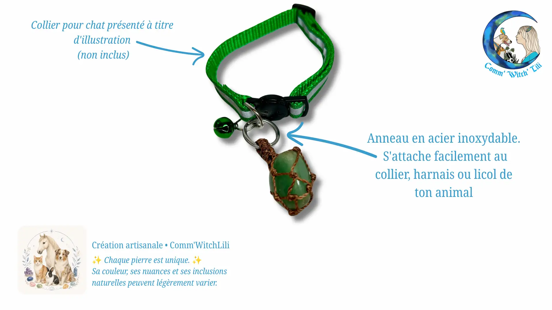 Pendentif en Aventurine pour animaux