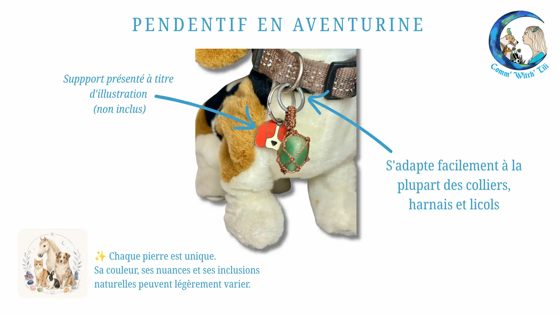 Pendentif en Aventurine pour animaux