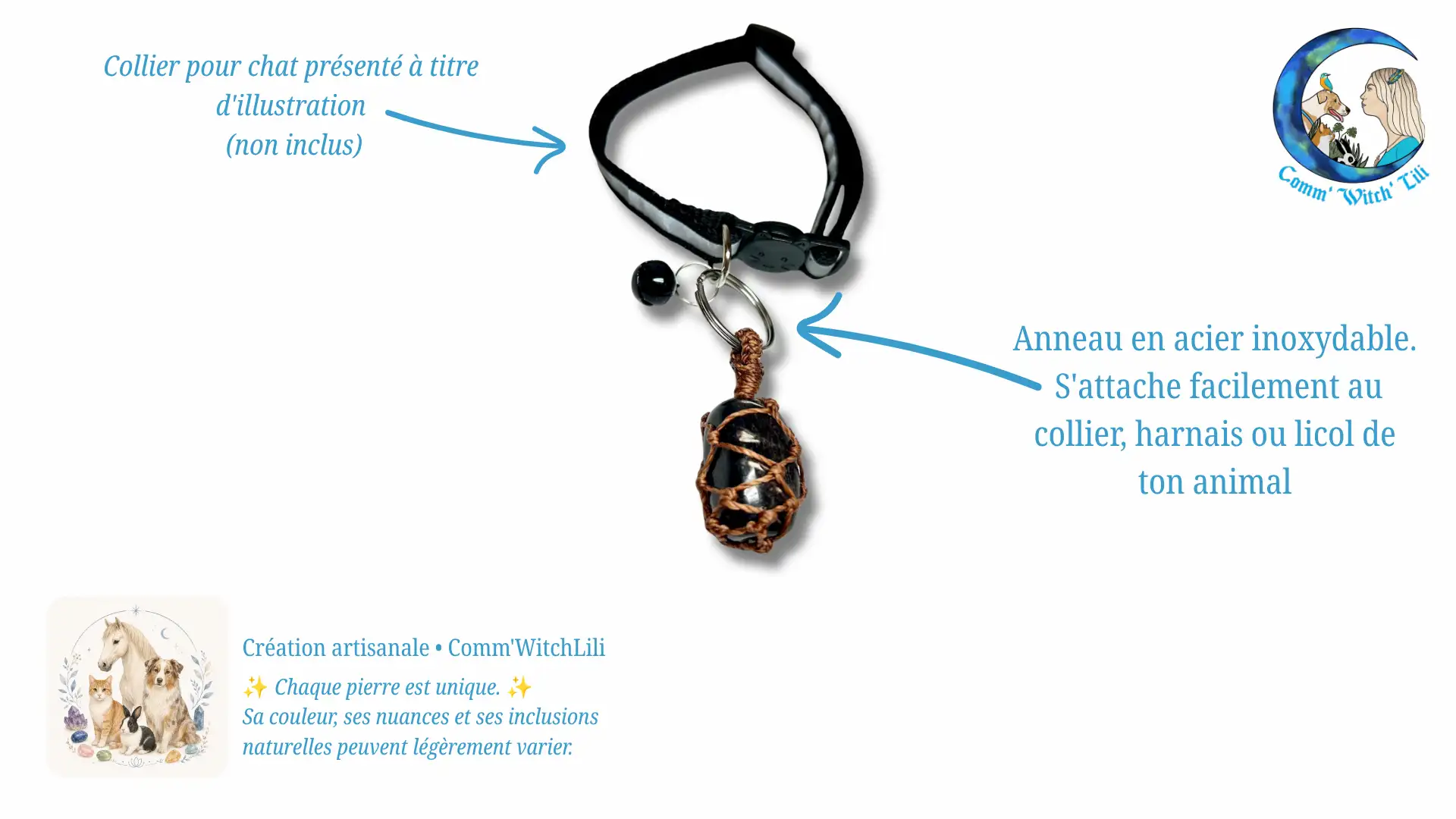 Pendentif en Hypersthène pour animaux