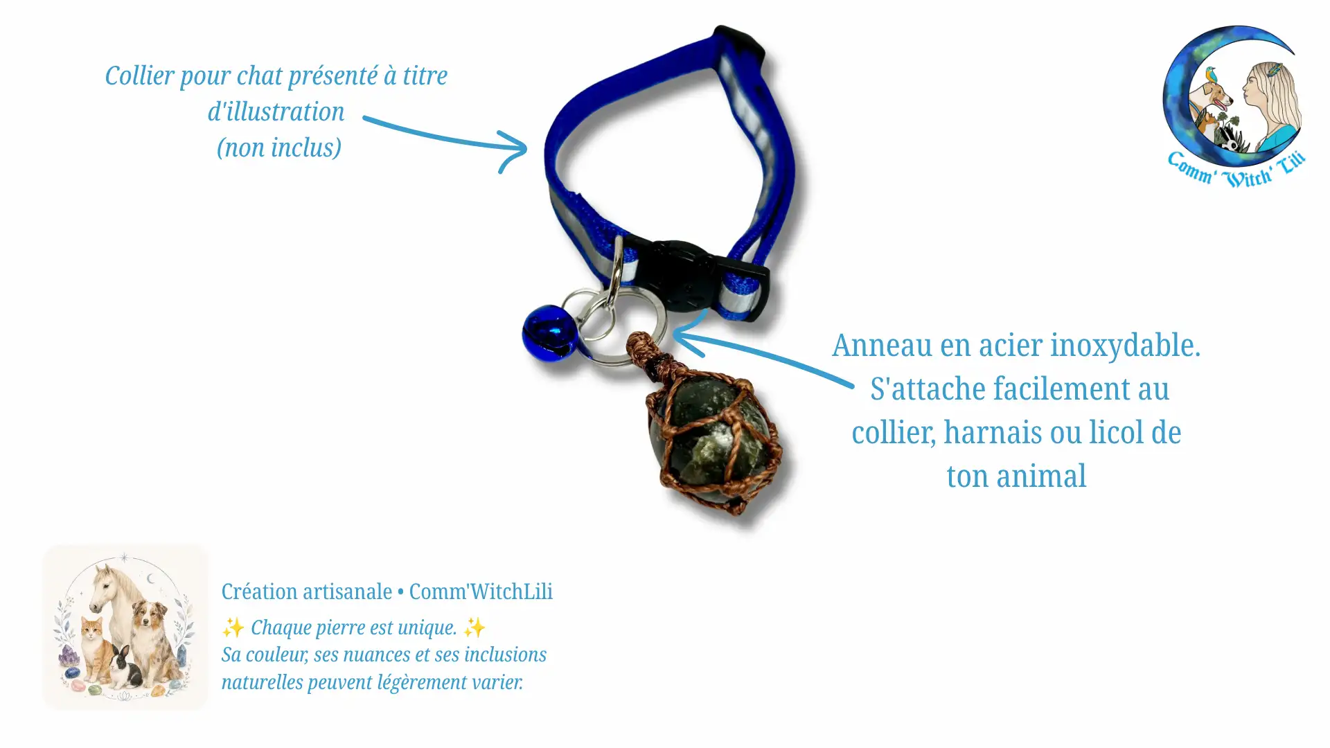 Pendentif en Labradorite pour animaux