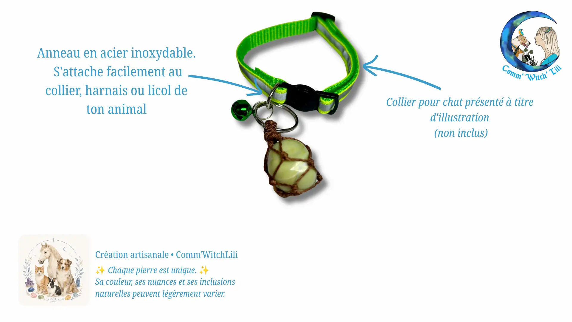 Pendentif en Serpentine pour animaux