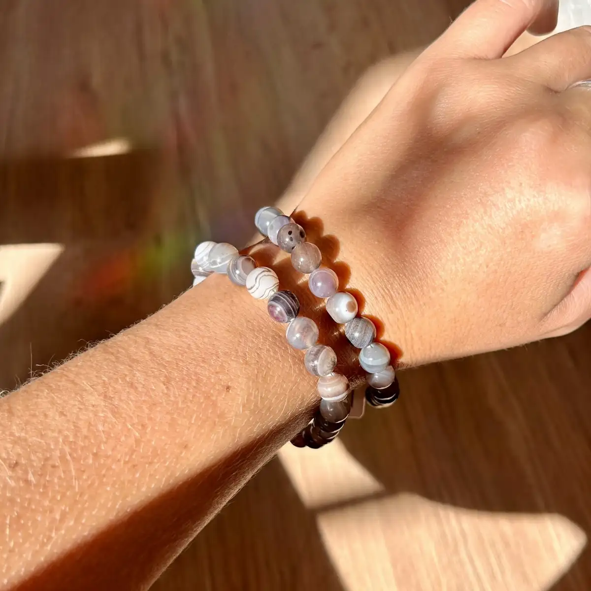 Bracelet en Agate botswana