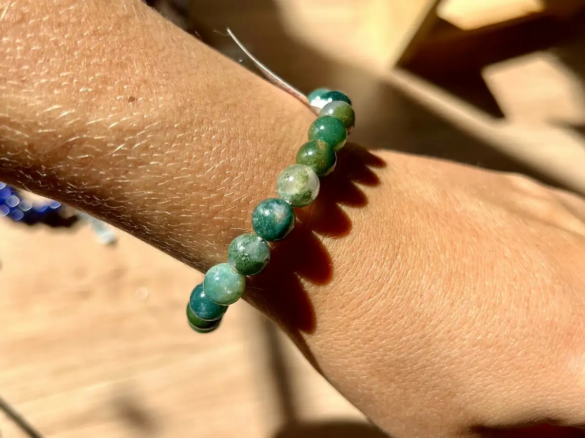 Bracelet en Agate mousse