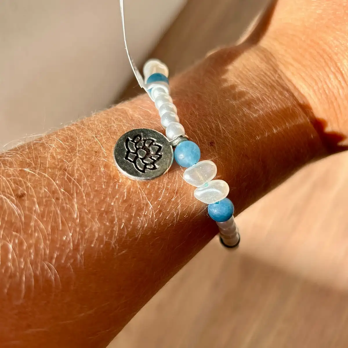 Bracelet en Apatite bleue