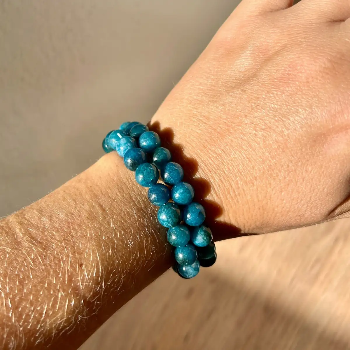 Bracelet en Apatite bleue