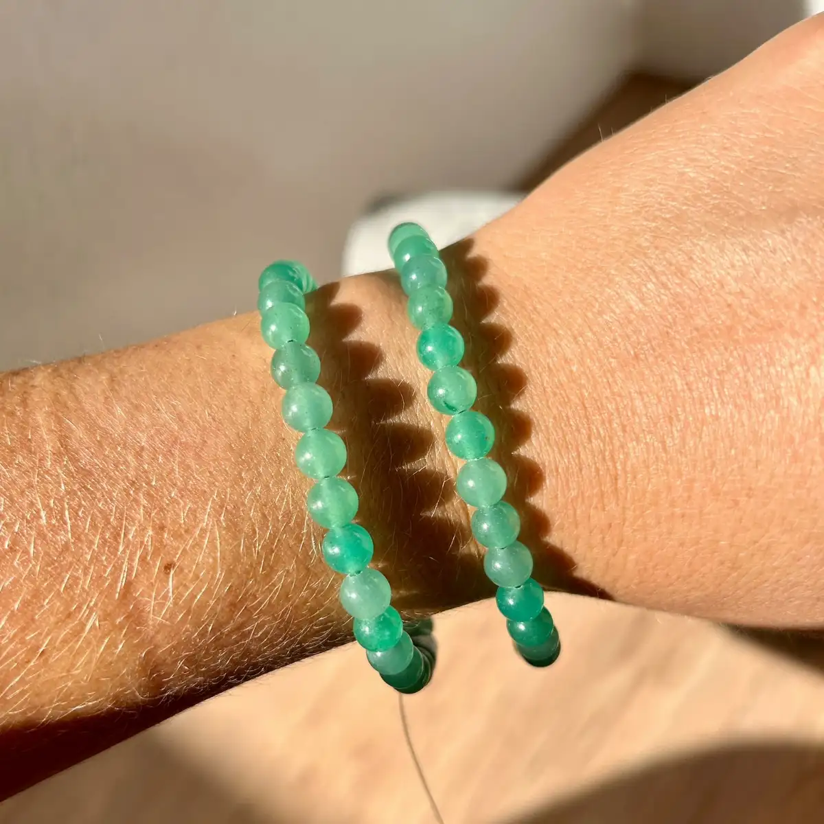 Bracelet en Aventurine verte