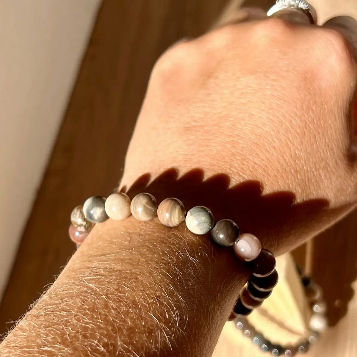 Bracelet en Bois Fossilisé