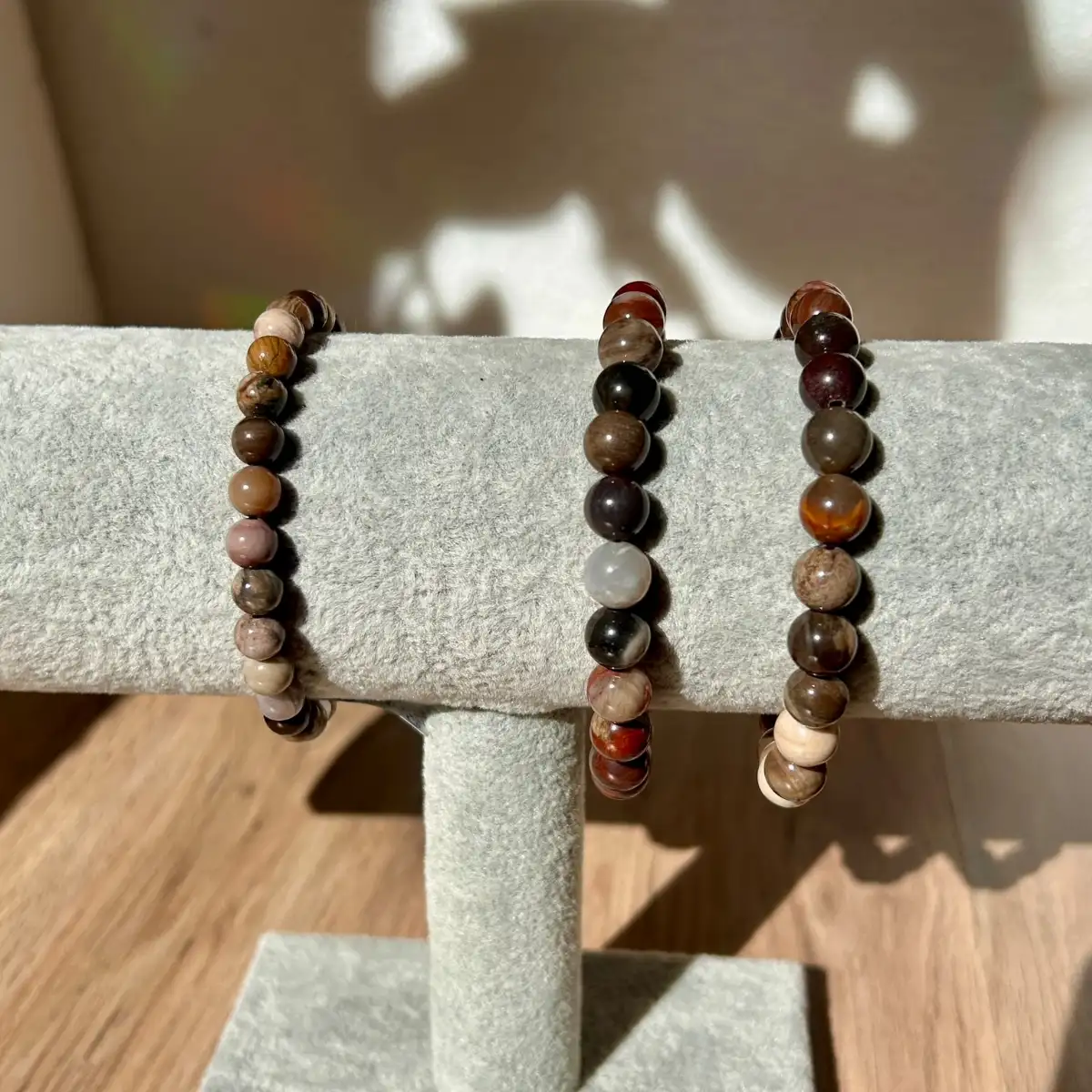 Bracelet en Bois Fossilisé