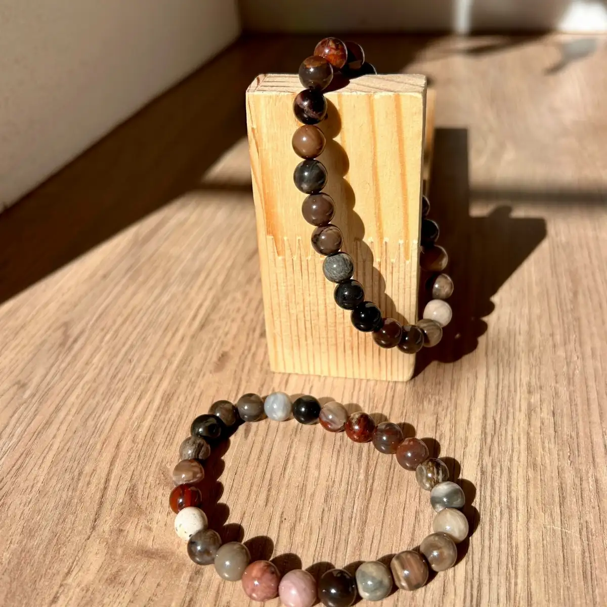 Bracelet en Bois Fossilisé