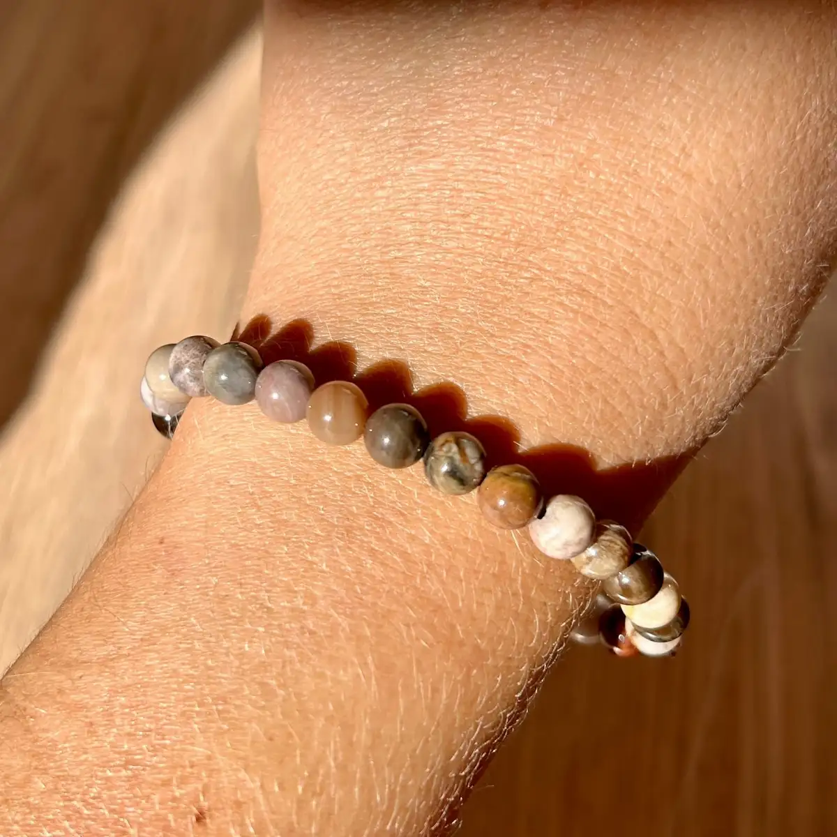 Bracelet en Bois Fossilisé